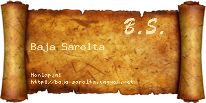 Baja Sarolta névjegykártya